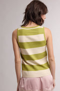 STRIPED KNIT SWEATER TANK