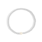 18K Gold Stretch Bracelet with Pearl