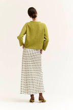 POLKA DOT SLIP SKIRT
