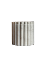 Fluted Jar Canister White Marble