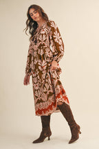 FLORAL PRINT MIDI DRESS