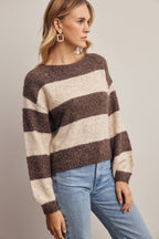 Soft Stripe Knit Sweater