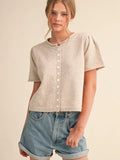 Short Sleeve Sweater Cardigan