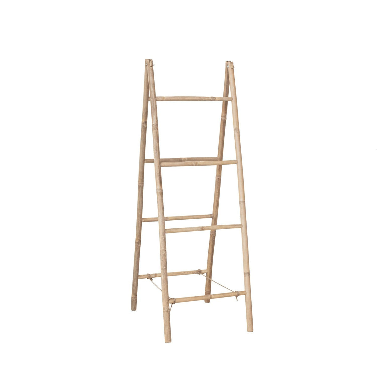 Decorative Bamboo Folding Ladder, Natural