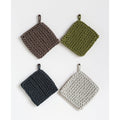 Cotton Crocheted Pot Holder, 4 Colors