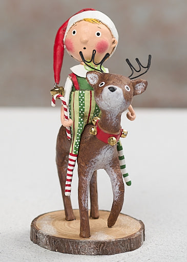 Run Run Reindeer Christmas figurine by Lori Mitchell