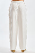 Cotton Eyelet Wide Leg Pants
