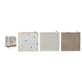 Cotton Dish Cloths with Waffle Weave, Set of 3 Tied with Jute