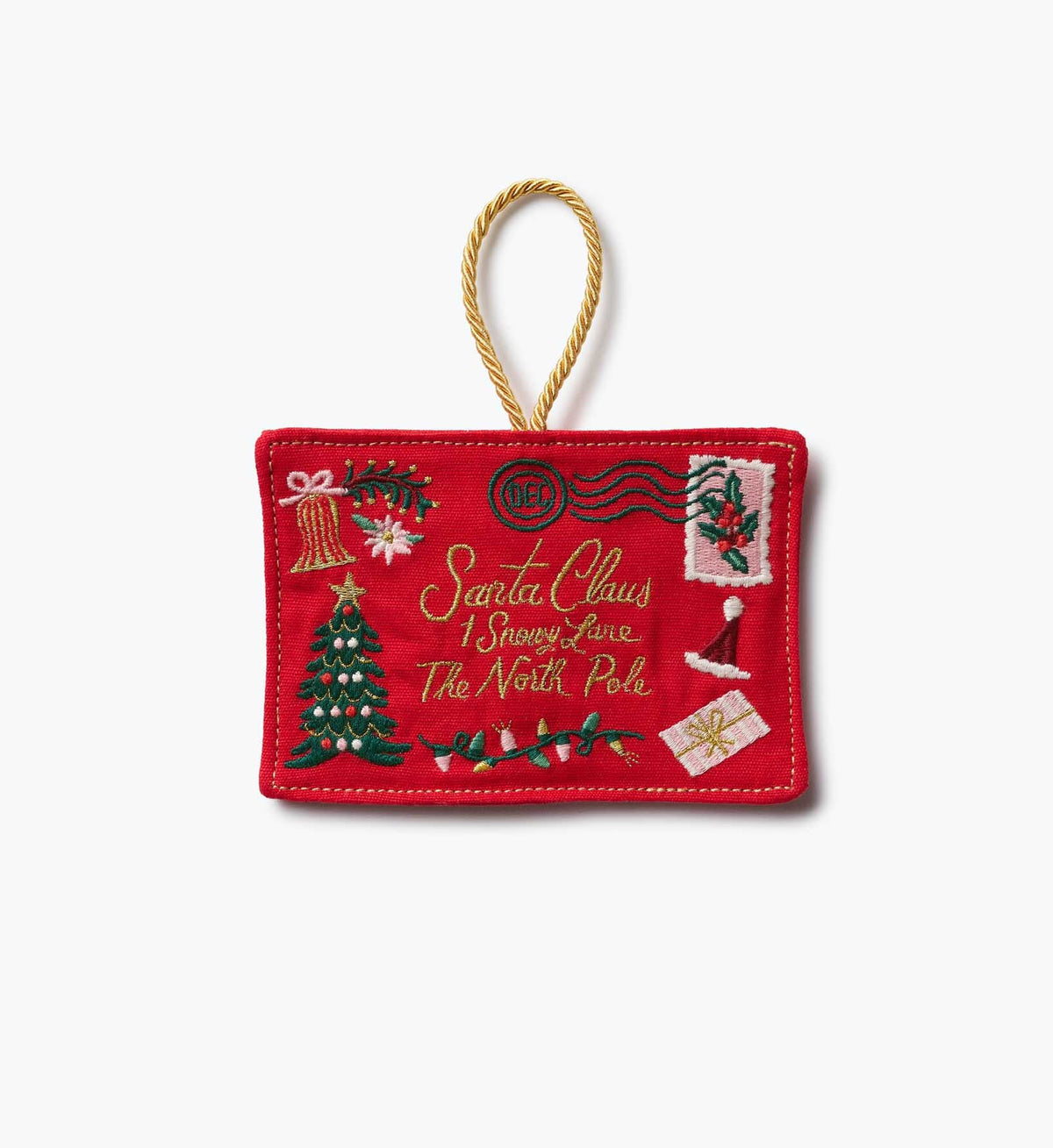 Santa Letter Embroidered Ornament