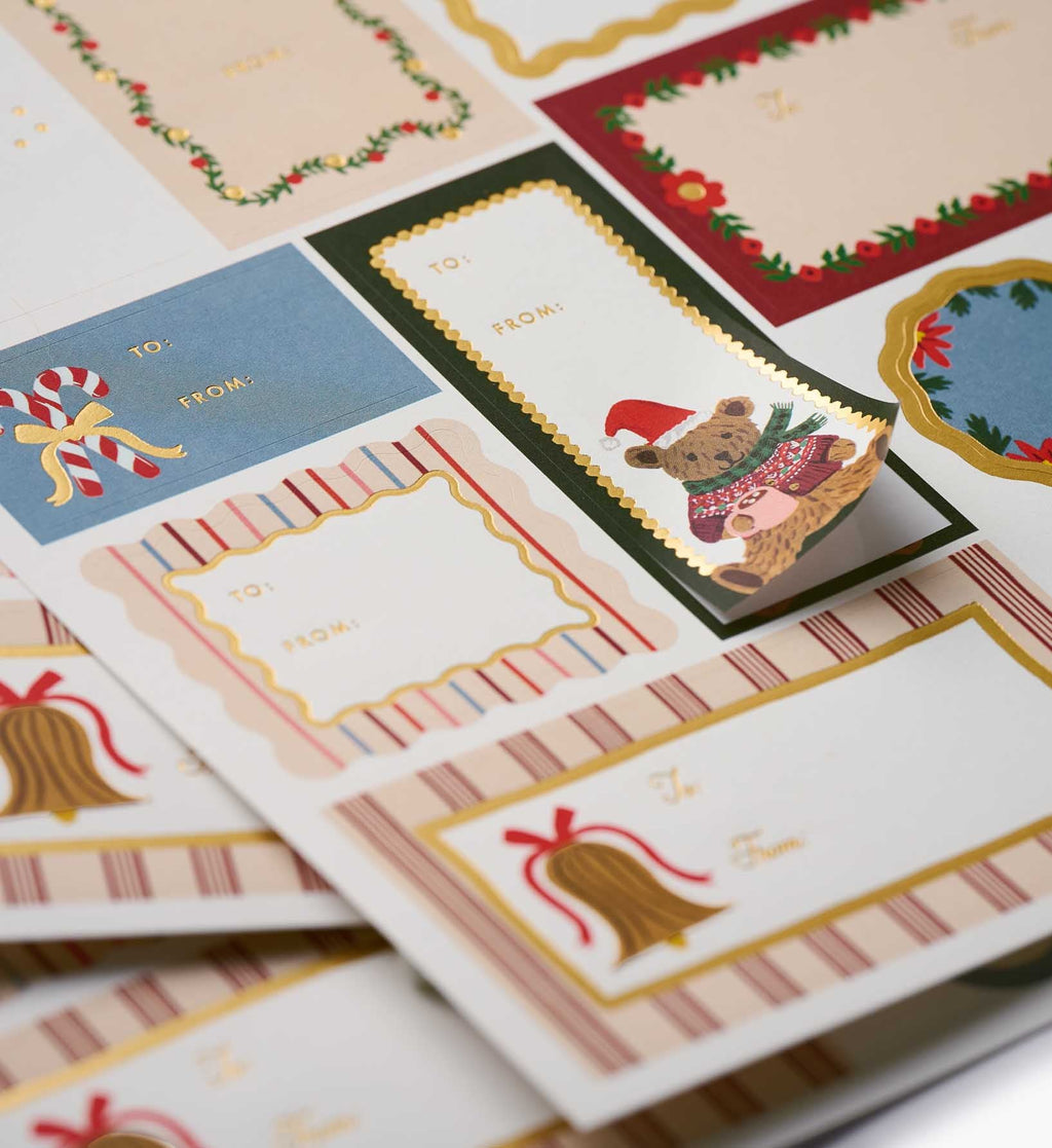 Beary Christmas Stickers & Labels — Set of 3 Sheets — image 2