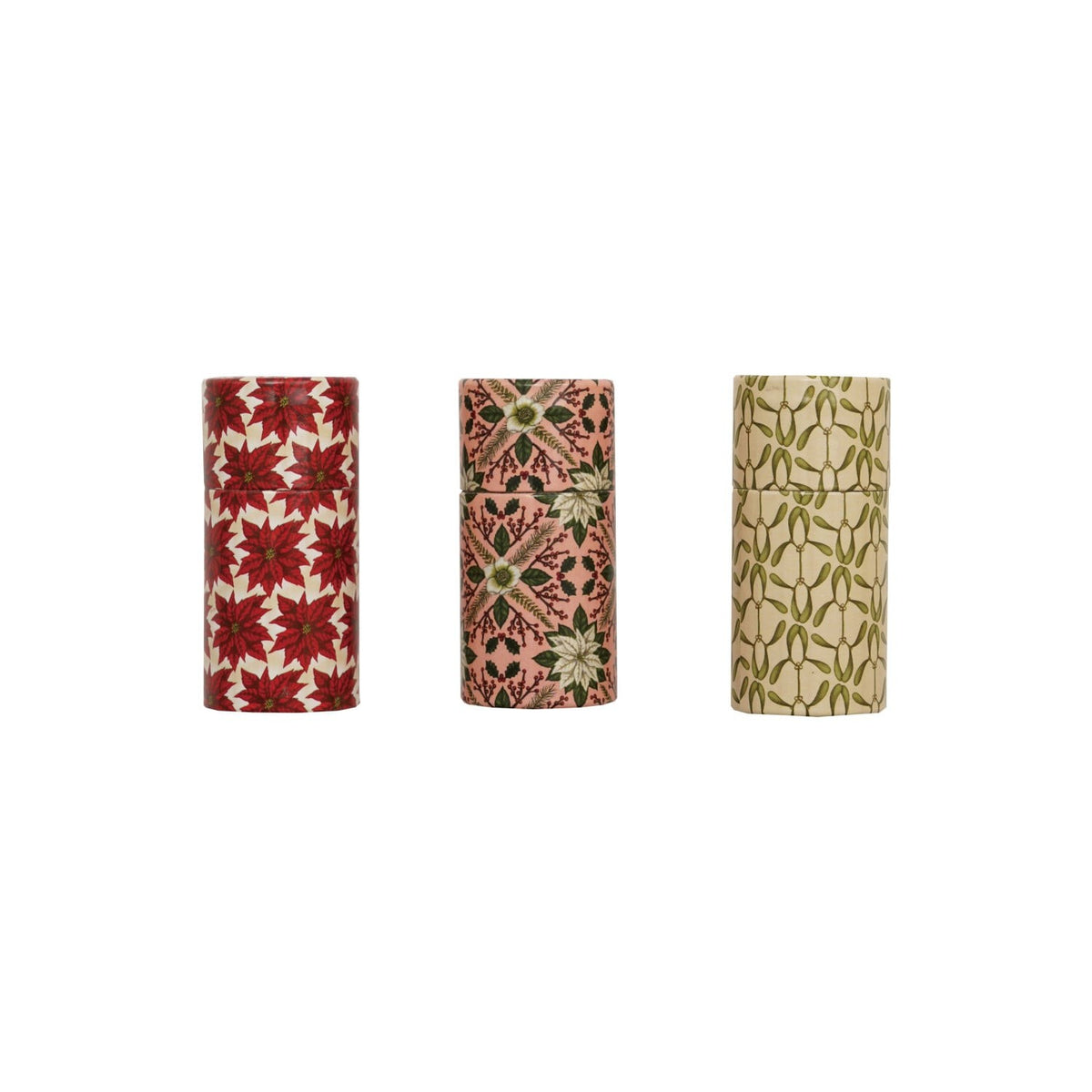 Safety Matches in Tube Matchbox with Seasonal Botanical Pattern, 3 Styles ©