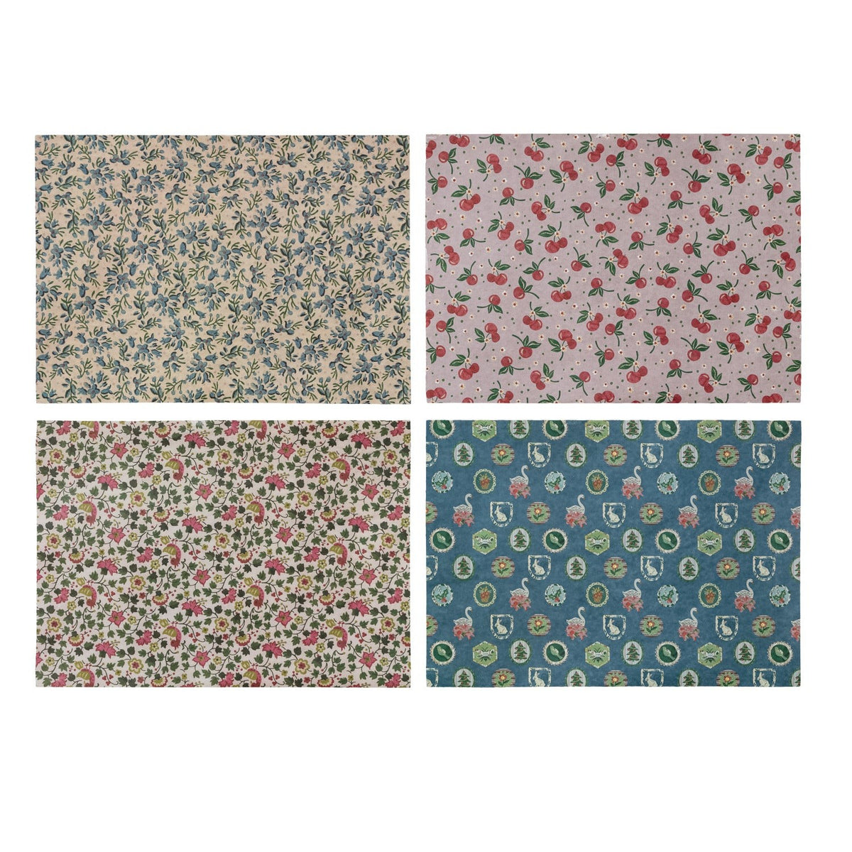 Wrapping Paper Sheets, Set of 12 in Box (4 Styles, 3 Rolls Per Style, 3 Sheets Per Roll) ©