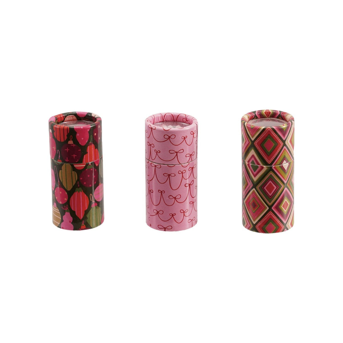 Safety Matches in Tube Matchbox with Holiday Pattern, 3 Styles ©