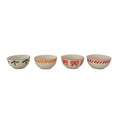 Hand-Painted Stoneware Bowl with Holiday Image Inside, 4 Styles (Each One Will Vary)