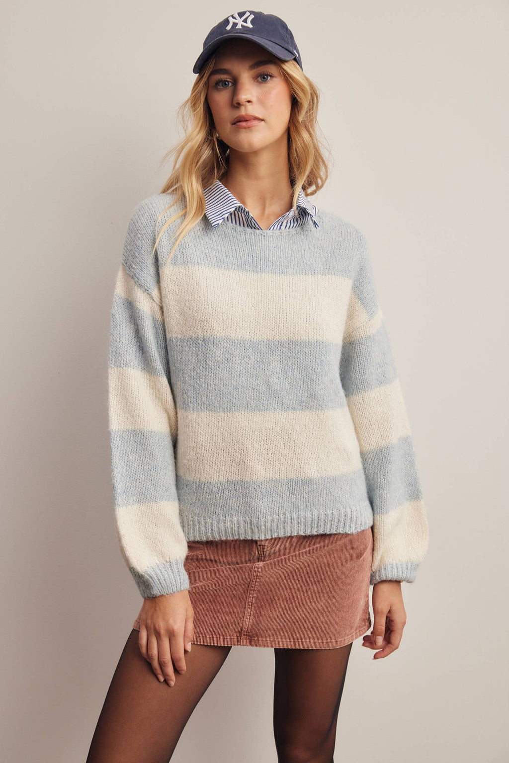 Soft Stripe Knit Sweater