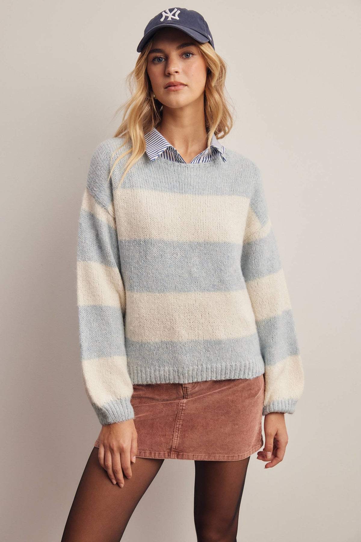 Soft Stripe Knit Sweater