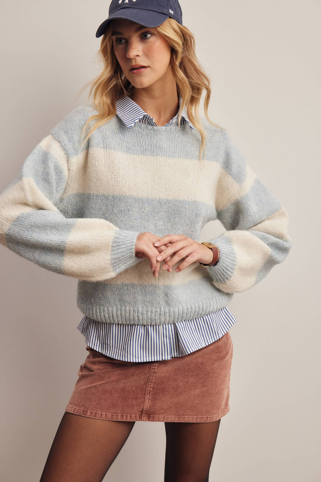Soft Stripe Knit Sweater