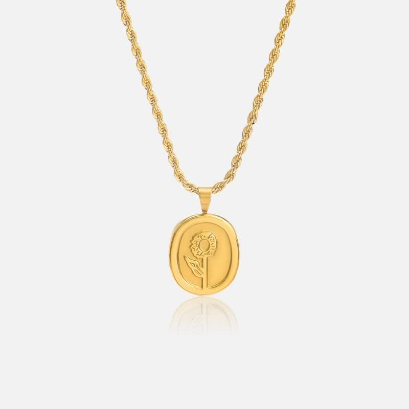 Tarnish Free Rose Necklace
