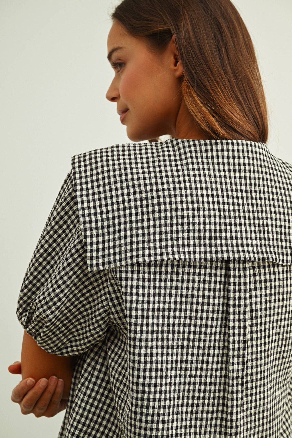 Gingham Sailor Blouse