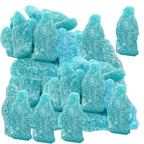 Gummi Sour Blue Raspberry Soda Bottles