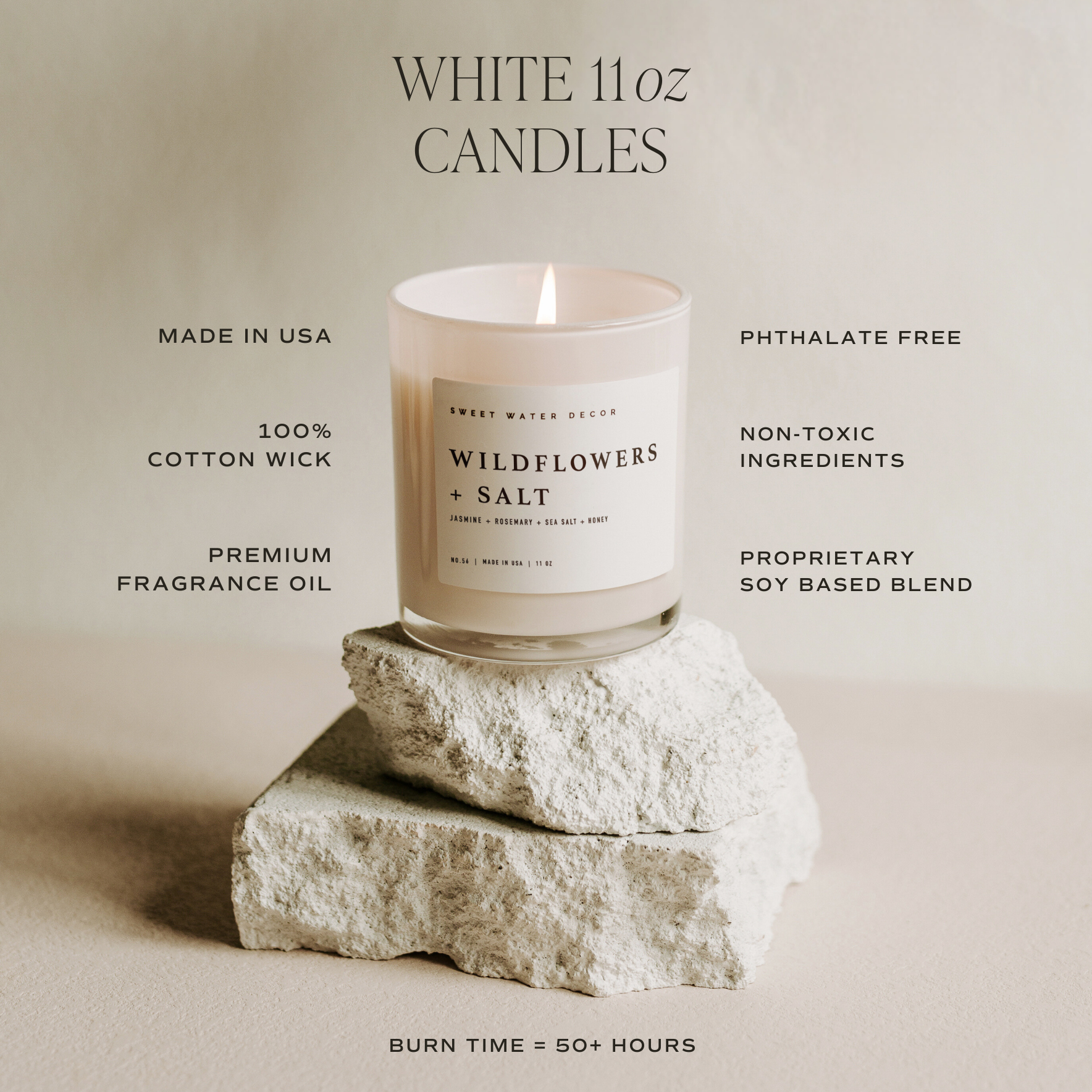 Coastal Lemon 11 oz Soy Candle - Home Decor & Gifts