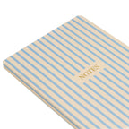 Cream and Blue Striped Hardcover Notebook