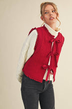 Floral Lace Trim Vest