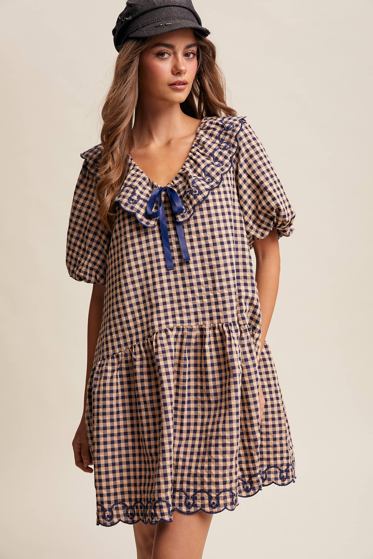 Gingham Babydoll Dress