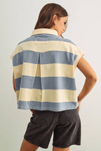 WIDE STRIPED SSLV POLO SHIRTS