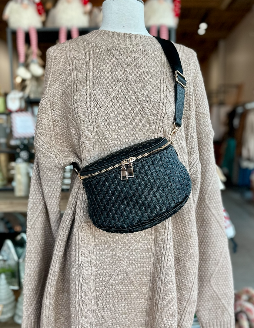 Birdie Saddle Checkered Crossbody Bag
