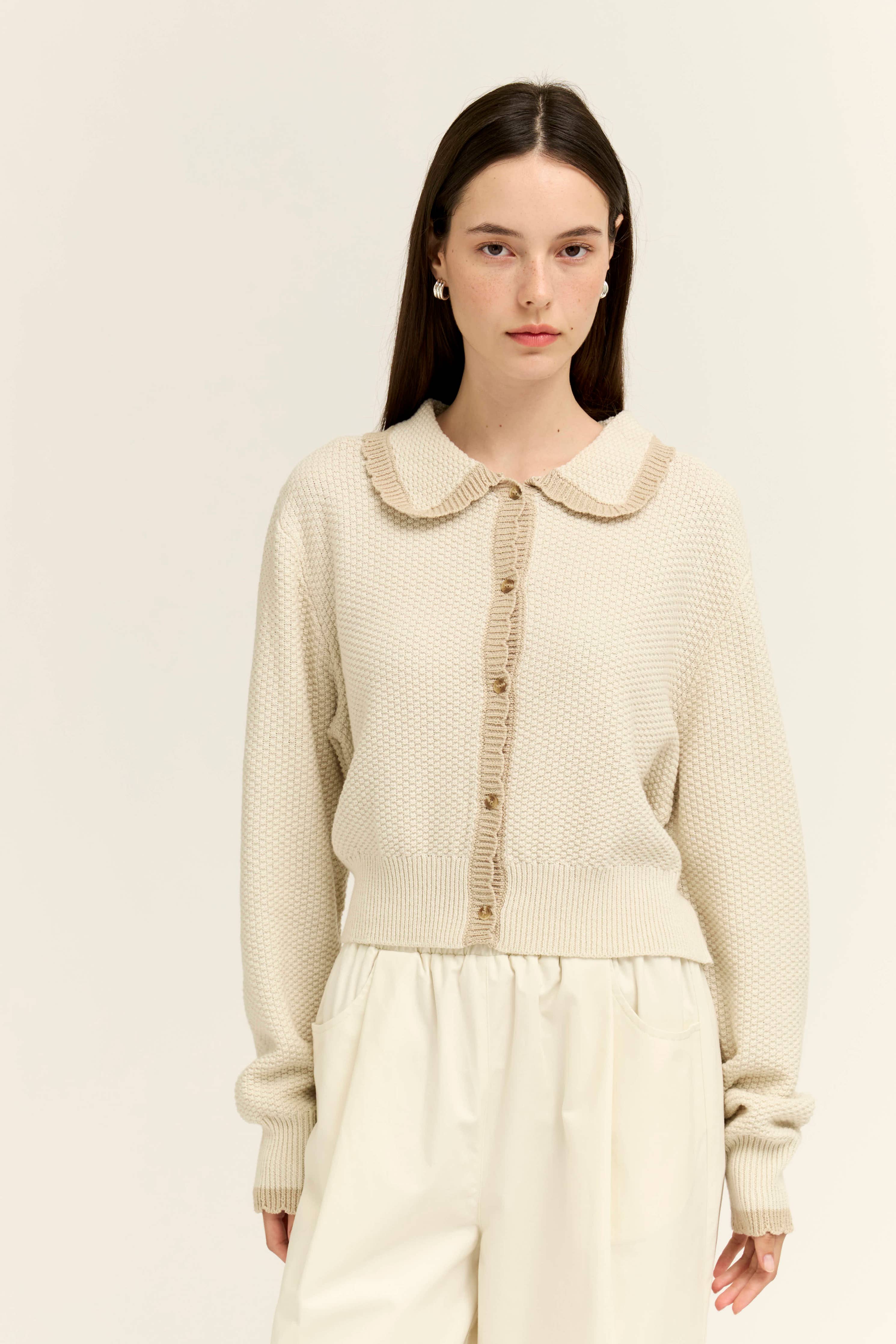 SCALLOP EDGE CARDIGAN
