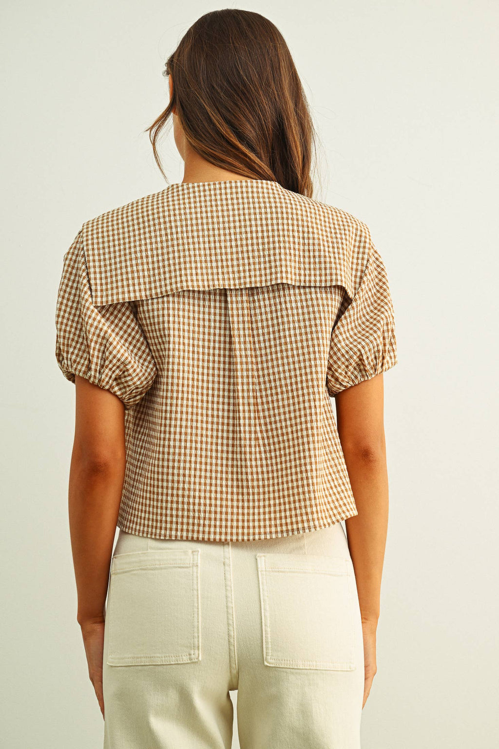 Gingham Sailor Blouse