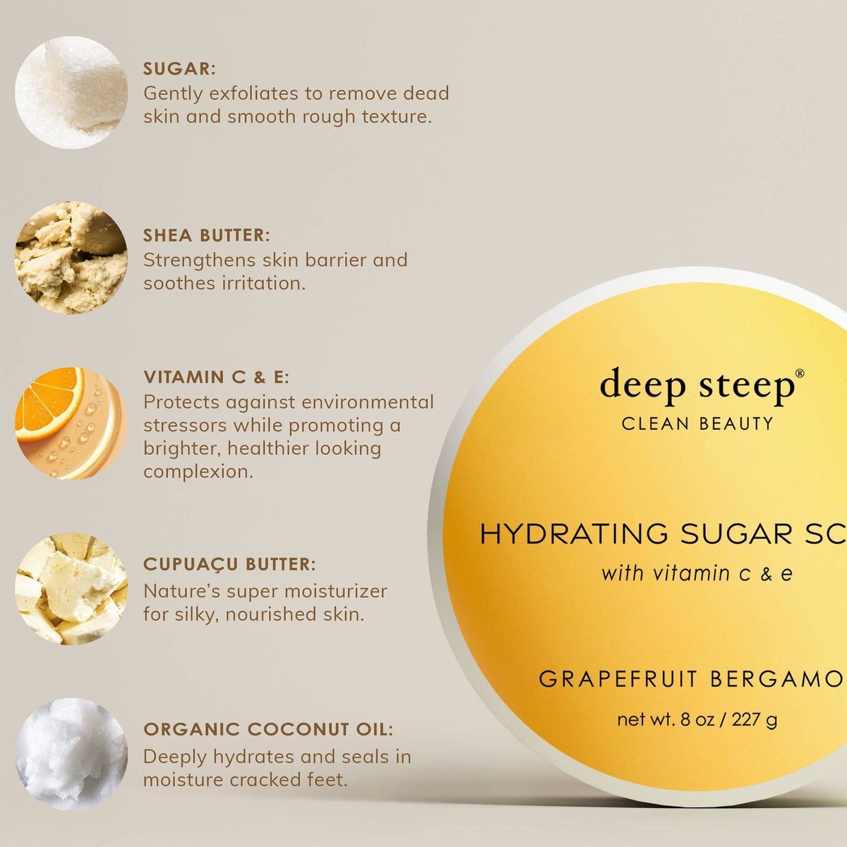 Rosemary Mint Exfoliating and Smoothing Sugar Scrub 8oz