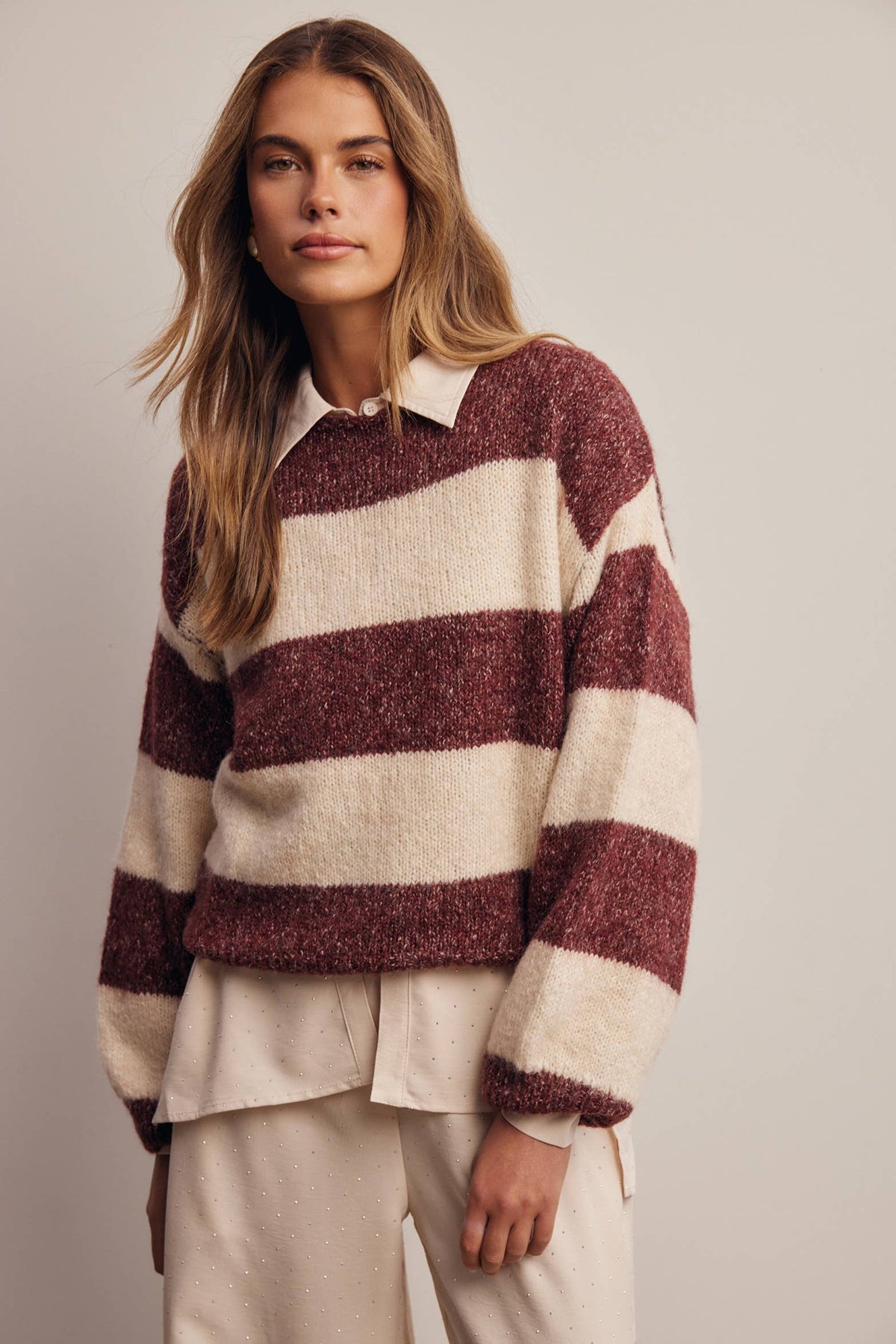 Soft Stripe Knit Sweater