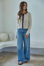 Knit Sweater Cotton Cardigan Top