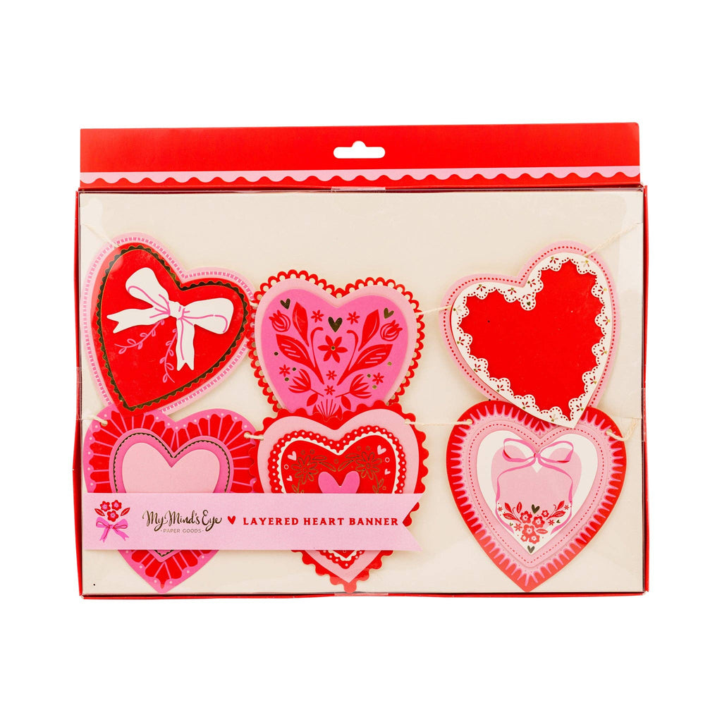 Layered Vintage Heart Banner