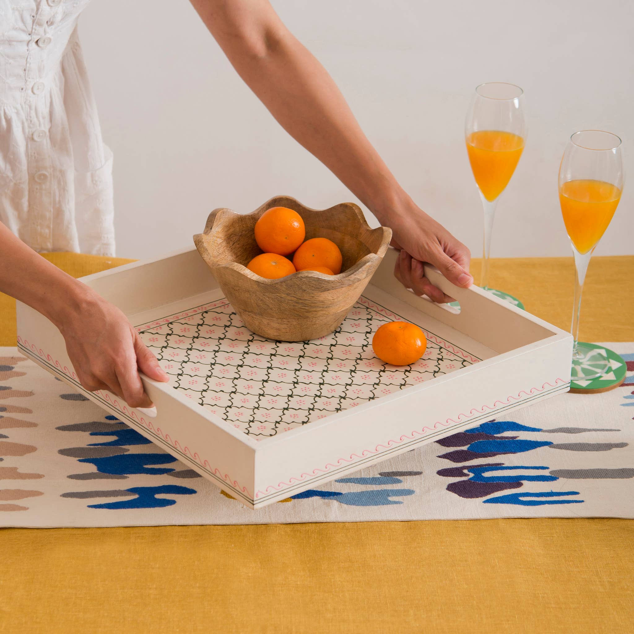Scalloped Wooden Bowls