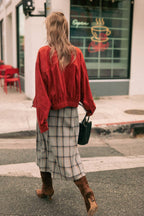 PLAID LONG SKIRT