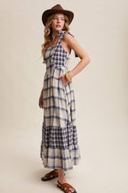Gingham Tiered Maxi Dress