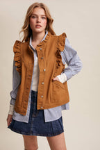 Ruffle Trim Vest