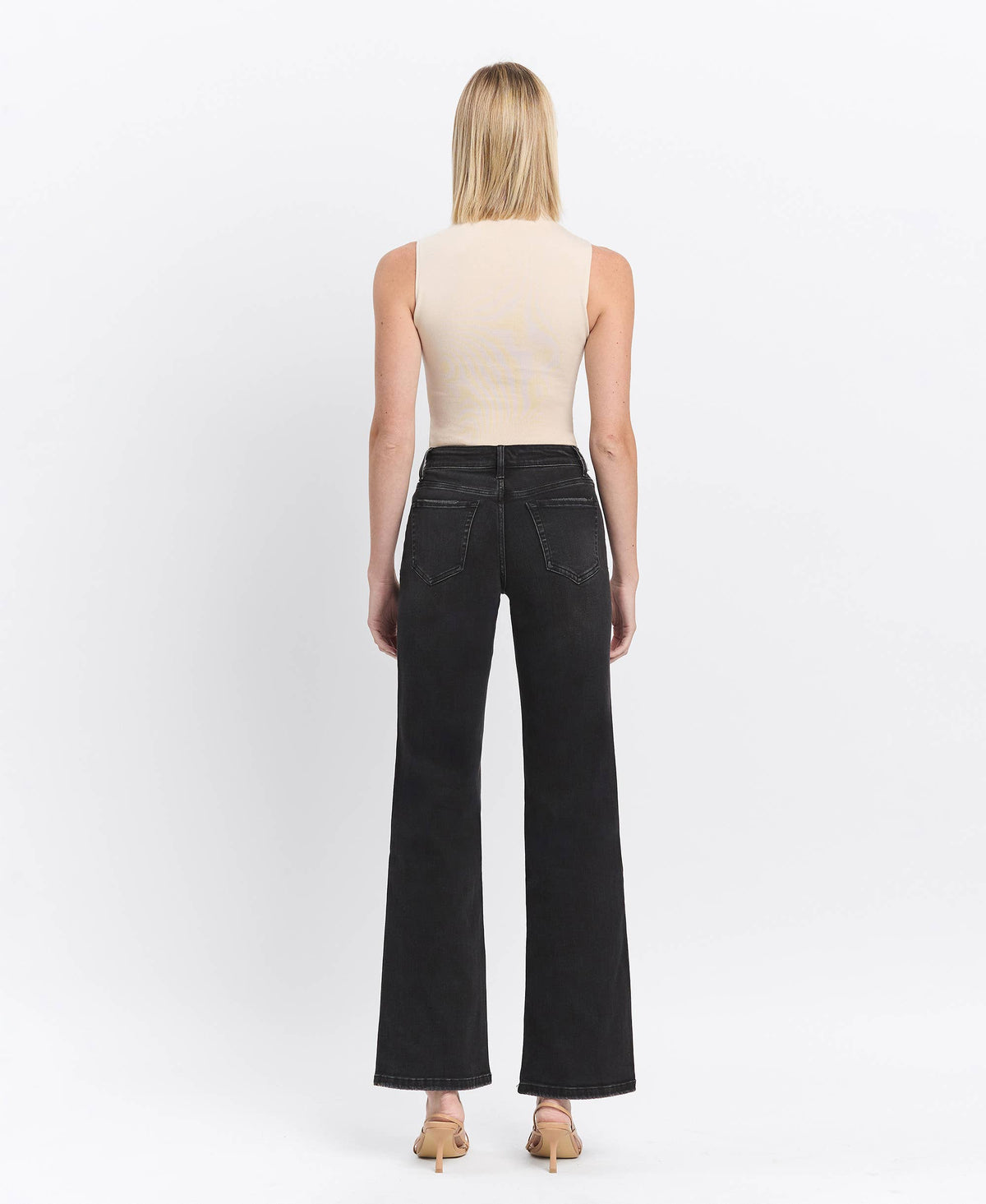 HIGH RISE FULL LENGTH BLACK LOOSE FIT JEANS
