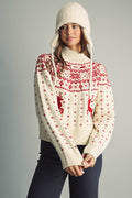 CLASSIC NORDIC REINDEER & SNOWFLAKE ROUND-YOKE SWEATER