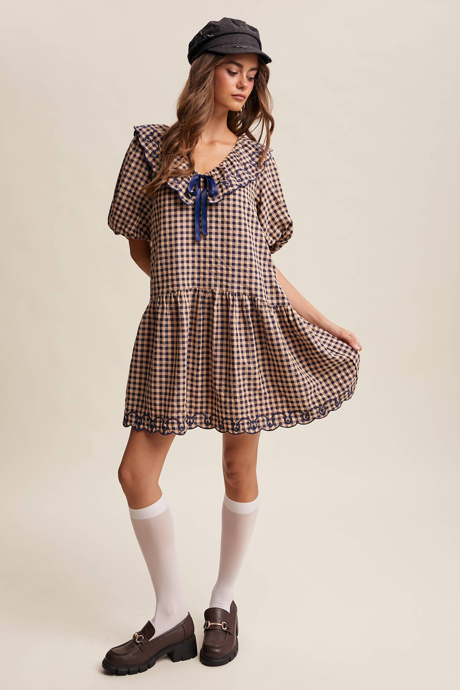 Gingham Babydoll Dress