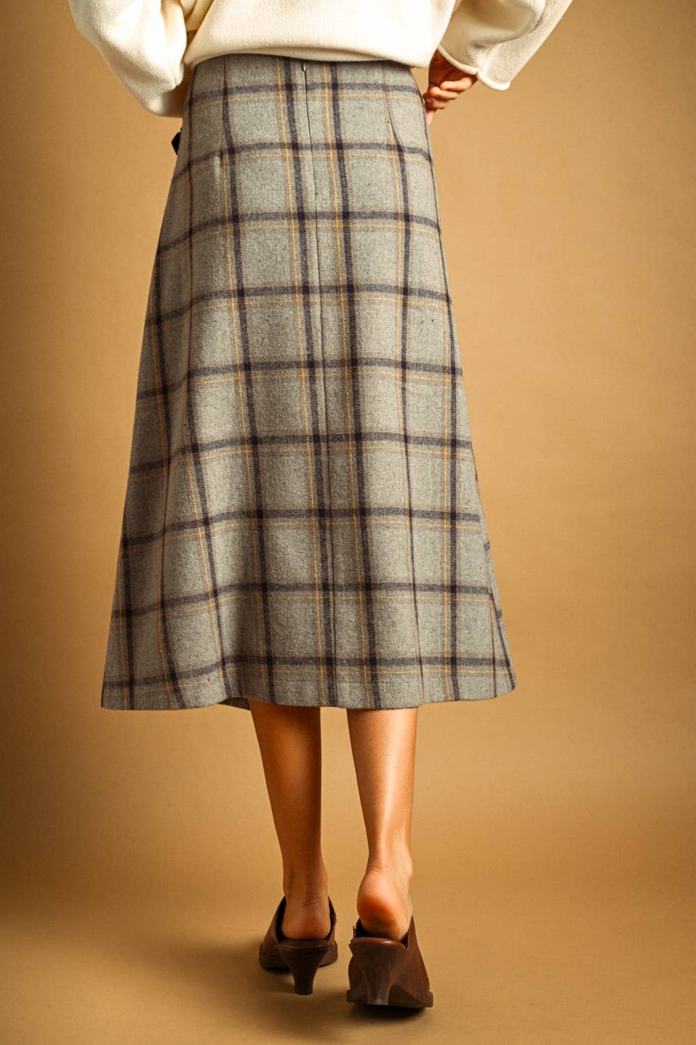 PLAID LONG SKIRT