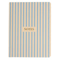 Cream and Blue Striped Hardcover Notebook