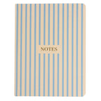 Cream and Blue Striped Hardcover Notebook