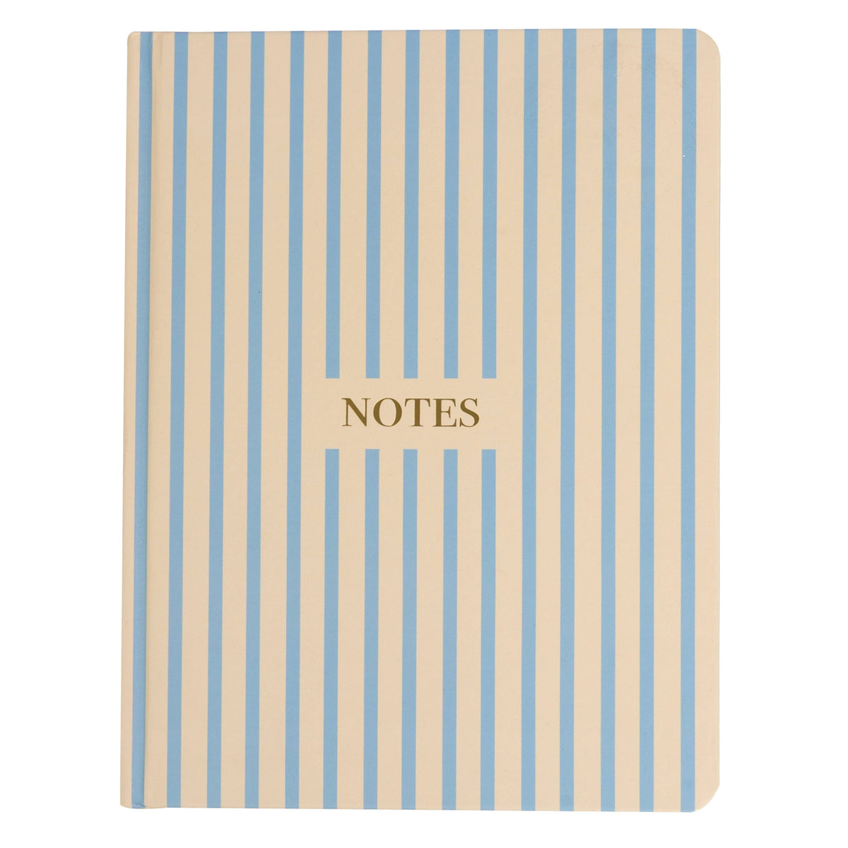 Cream and Blue Striped Hardcover Notebook