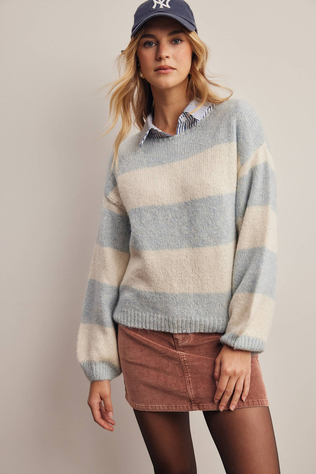 Soft Stripe Knit Sweater