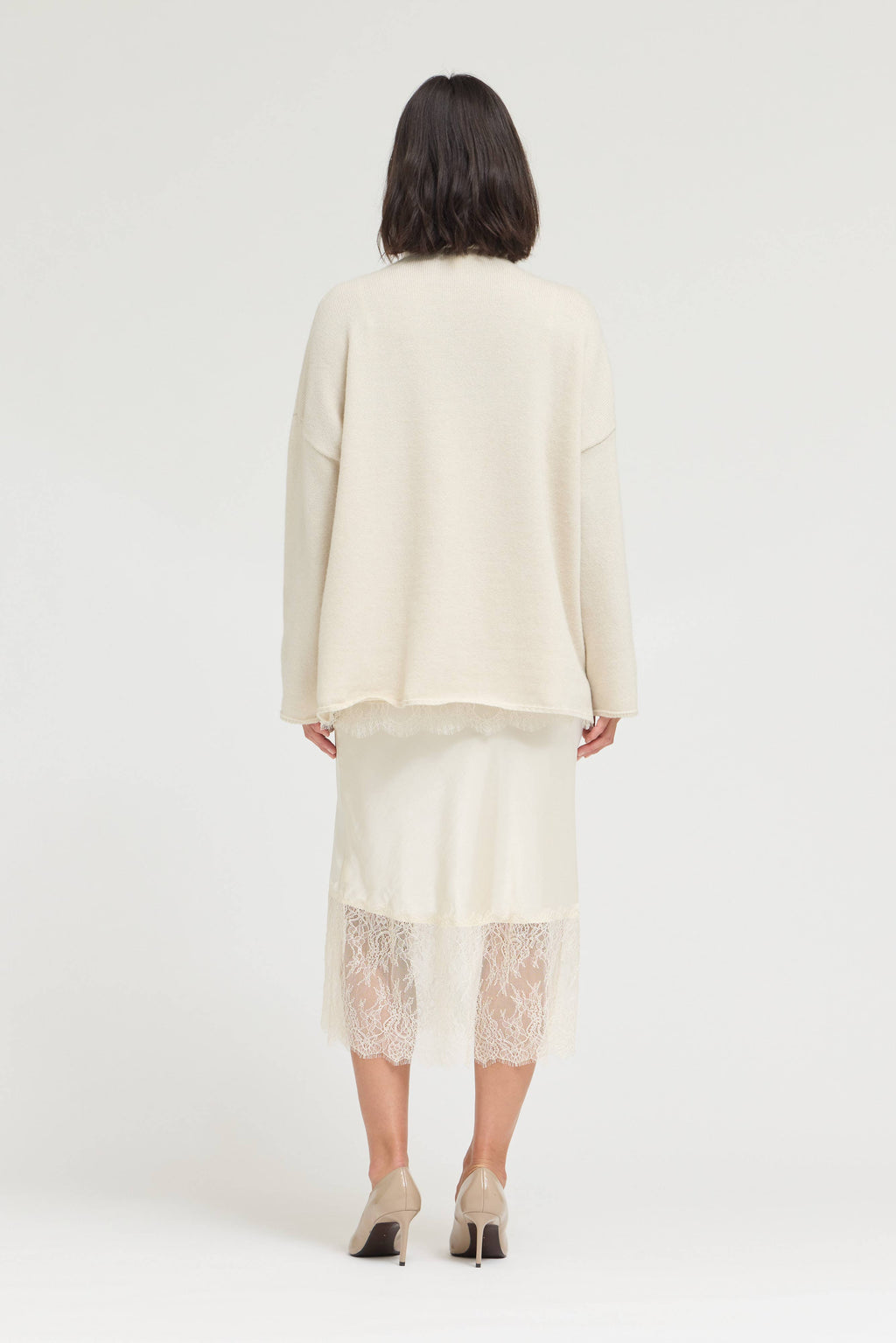 SLIDE SLIT LOOSE FIT SWEATER TOP