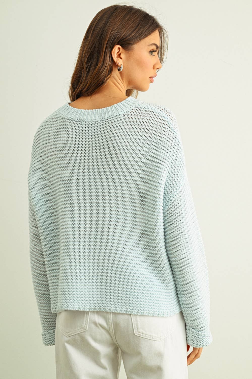 Round Neck Sweater Knitted Top